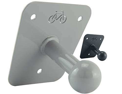 Soporte de pared universal para portabicicletas trasero de HEYBRO - incluidos accesorios de montaje, además de eficiente y elegante soporte de pared para su portabicicletas