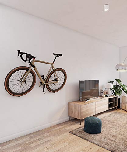 Soporte para colgar la bicicleta en la pared por el pedal. Soporte horizontal. Compatible con todo tipo de bicicletas.