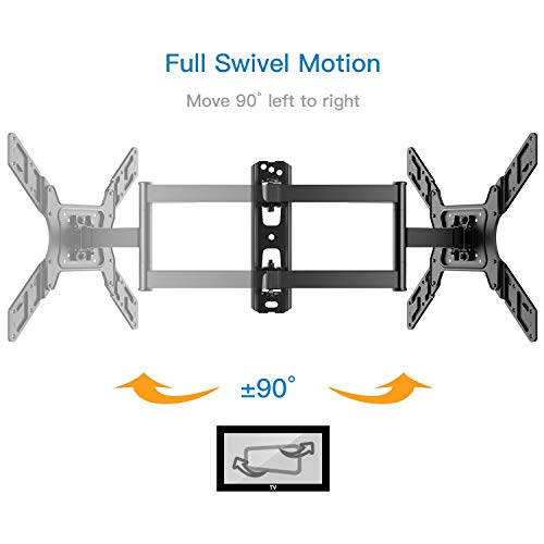 Soporte TV de Pared Articulado Inclinable y Giratorio para Pantallas de 26-55 Pulgadas, hasta 40 kg, MAX VESA 400x400mm