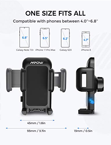 Soporte Universal de Móviles para Ranura del CD de Coches, Mpow Grip Pro 2 Car Mount Universal para iPhone 7 / 7plus, LG G5, Nexus 5X / 6 / 6P y Otro Smartphone GPS Navegador