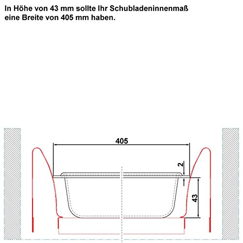 Sotech SO-Tech® Cubertero ORGA-Box® II para Cajón de Nobilia 50 cm (Cubertero: 462 x 405 mm) Color Gris Argentado