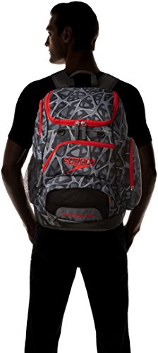 Speedo Teamster 35L Mochila, Unisex Adulto, Negro Jaula, Talla Única