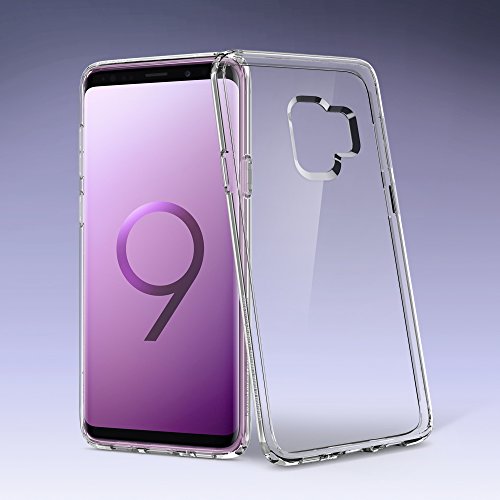 Spigen Funda Ultra Hybrid Compatible con Samsung Galaxy S9 Plus (2018), Protección híbrida de la caída - Transparente