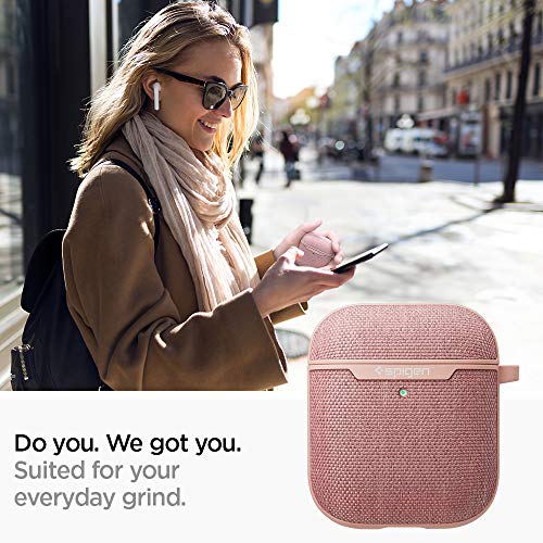 Spigen Urban Fit Compatible con Apple Airpods 1&2 Funda [luz LED Visible] - Rosa