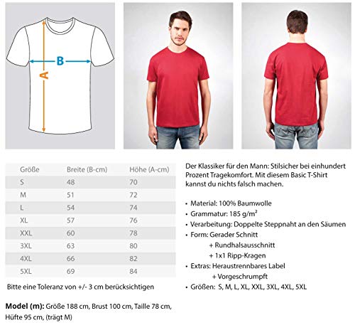 SPIRITSHIRTSHOP Se Busca x! - 3 cm, 5 cm, x, triángulo, Frase del pitagoras, Rectangular, Mate – Camiseta para Hombre Rojo L