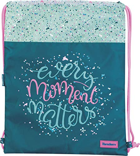 Sportandem Saco Mochila Tandem Moment | Mochila de Cuerdas Escolar, Bolsa de Tela de Deporte con Forma Cuadrada con Cierre Sencillo de Cuerdas, C2, Tamaño Grande - Medidas 35 x 46 cm