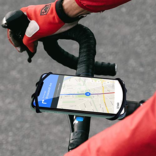 SPORTLINK Metal Bike Phone Mount, Universal Bicycle & Motorcycle Handlebar Rack Cradle Holder for iPhone 12/11, iPhone SE 2020, Galaxy S20, Huawei P40 and Other Phones 4.0" - 6.5" Wide