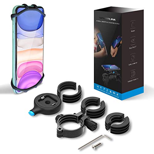 SPORTLINK Metal Bike Phone Mount, Universal Bicycle & Motorcycle Handlebar Rack Cradle Holder for iPhone 12/11, iPhone SE 2020, Galaxy S20, Huawei P40 and Other Phones 4.0" - 6.5" Wide