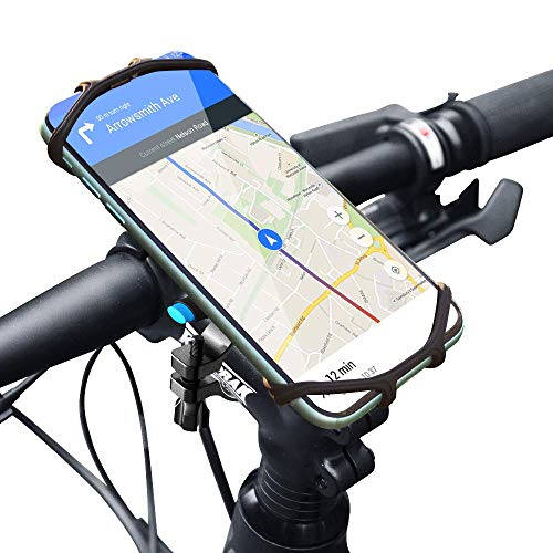 SPORTLINK Metal Bike Phone Mount, Universal Bicycle & Motorcycle Handlebar Rack Cradle Holder for iPhone 12/11, iPhone SE 2020, Galaxy S20, Huawei P40 and Other Phones 4.0" - 6.5" Wide