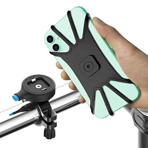 SPORTLINK Metal Bike Phone Mount, Universal Bicycle & Motorcycle Handlebar Rack Cradle Holder for iPhone 12/11, iPhone SE 2020, Galaxy S20, Huawei P40 and Other Phones 4.0" - 6.5" Wide