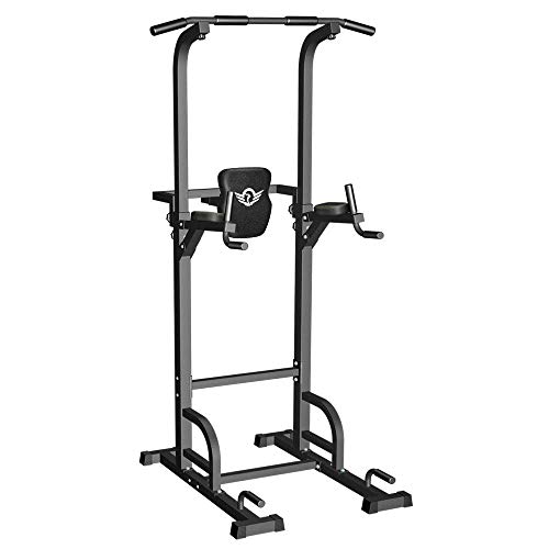 Sportsroyals Power Tower Dip Station Pull Up Bar for Home Gym Strength Training Workout Equipment, 200KG.