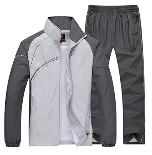 Sportsuits L ~ 5XL - Sudadera con capucha y sudaderas para hombre, talla grande, para primavera y otoño Gris gris XL