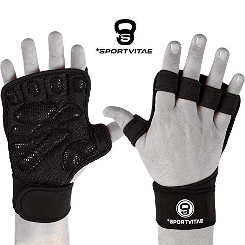 Sportvitae Calleras Crossfit Weightlifting Gloves Guantes de Gimnasio Ventilados Agarres de Mano Protector de Manos Hand Grips Gimnasio Ejercicio Entrenamiento Fitness. para Hombre y Mujer