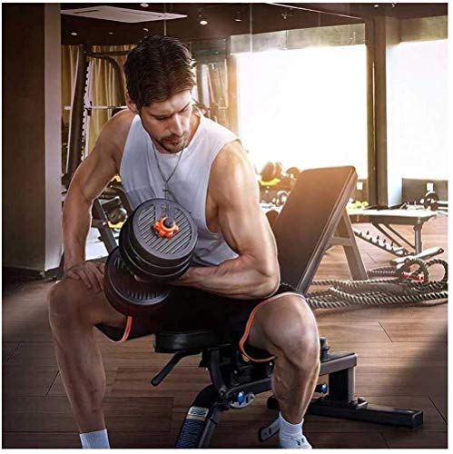 SSQIAN Mancuernas Ajustables Barbell Kettlebell Push-Up Combination Set Equipo Multifuncional De Fitness para El Hogar con Biela para Hombres Mujeres Kettlebells Push Up Stand,30KG