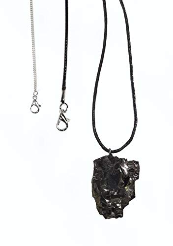 sss Collar de Piedra Shungit Elite | Rusia Shungite Reiki - Shungita Chakras | con Fullerenos Que Protegen y Limpian la Radiación Nociva - CEM -EMF