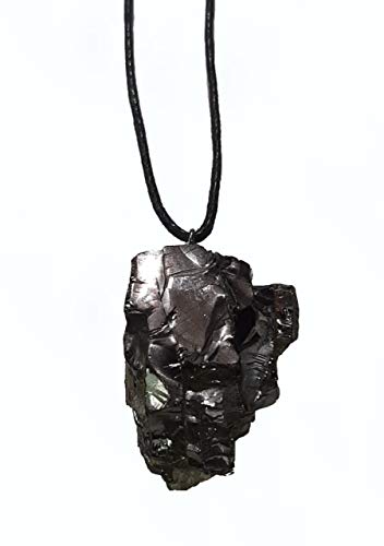 sss Collar de Piedra Shungit Elite | Rusia Shungite Reiki - Shungita Chakras | con Fullerenos Que Protegen y Limpian la Radiación Nociva - CEM -EMF