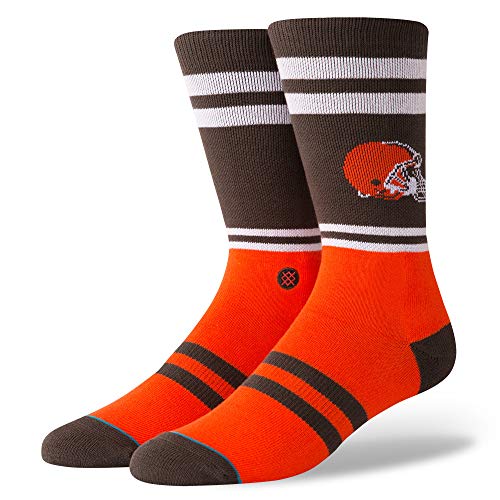 Stance Browns Logo Calcetines, marrón, large para Hombre