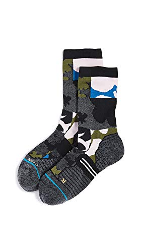 Stance Caught Crew - Calcetines en color negro Negro Negro (Medium