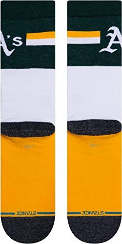 Stance Oakland Athletics InfiKnit Color MLB - Calcetines, A545A20OAK, amarillo, verde, blanco, large