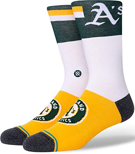 Stance Oakland Athletics InfiKnit Color MLB - Calcetines, A545A20OAK, amarillo, verde, blanco, large