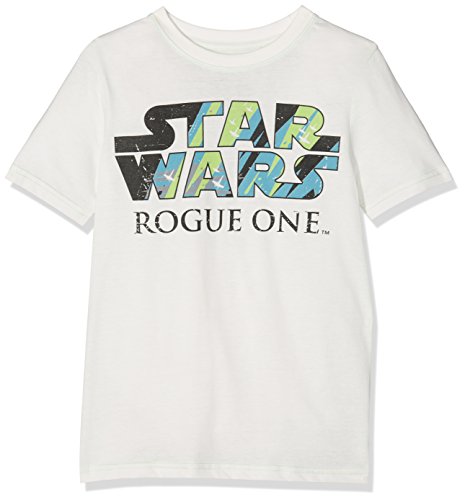 Star Wars Camiseta Manga Corta Rogue One Logo Blanco 9-10 años (134/140 cm)