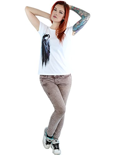 Star Wars Mujer Rogue One Jyn Brushed Camiseta Large Blanco