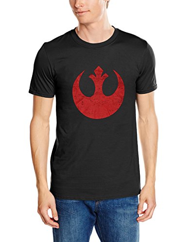 Star Wars Rebel Alliance Camiseta, Negro, S para Hombre