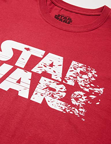 Star Wars Rebel Text Logo Camiseta, Negro (, S para Hombre