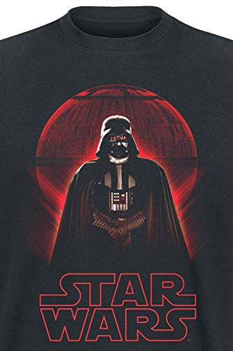Star Wars Rogue One - Darth Vader Death Star Hombre Camiseta Negro L