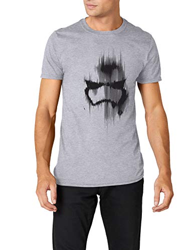 Star Wars Trooper Mask Camiseta, Gris (Grey Marl SPO), XL para Hombre