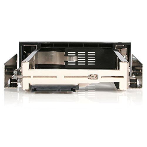 StarTech.com HSB100SATBK - Rack móvil para Disco Duro SATA de 3.5" sin Bandeja removible para bahía 5.25" (trayless de Intercambio en Caliente)