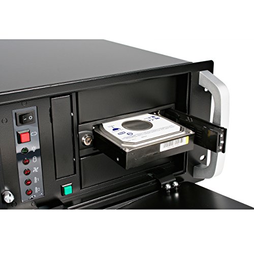 StarTech.com HSB100SATBK - Rack móvil para Disco Duro SATA de 3.5" sin Bandeja removible para bahía 5.25" (trayless de Intercambio en Caliente)