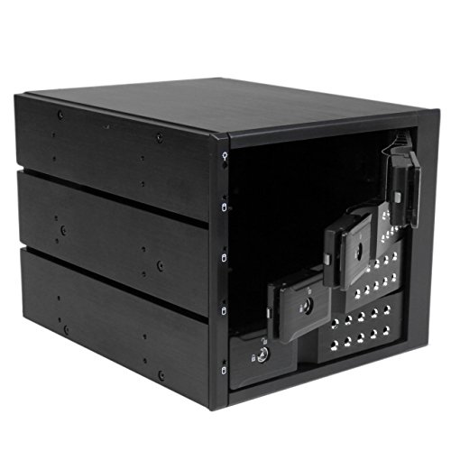 StarTech.com HSB4SATSASBA - Rack móvil con 4 bahías de 3.5 sin bandeja, SAS II SATA III