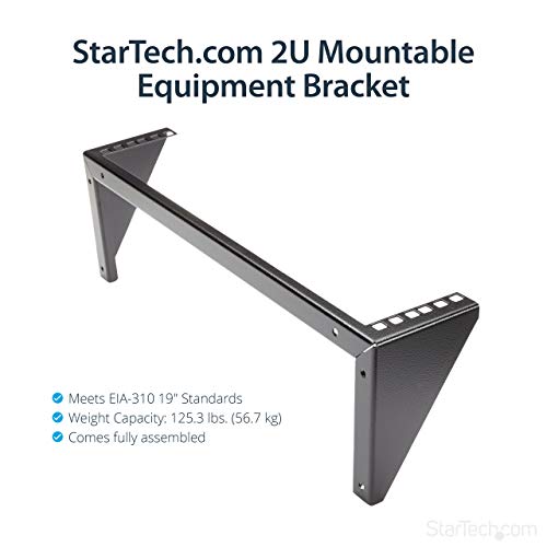 StarTech.com RK219WALLV - Rack de Acero Vertical de Pared 2U 19in Pulgadas para Equipos Montaje Vertical