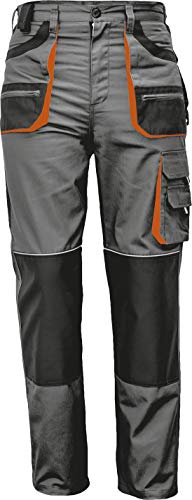 Stenso Des-Emerton® - Pantalones de Trabajo para Hombre - Gris/Negro/Naranja - 50