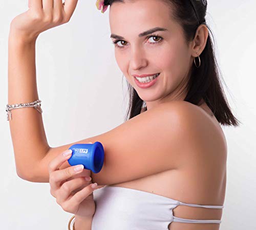 Stephanie Franck Beauty Set Anticelulitico2 con uno Rodillo Masaje, dos Ventosas y una Elastica Fitness (Azul)