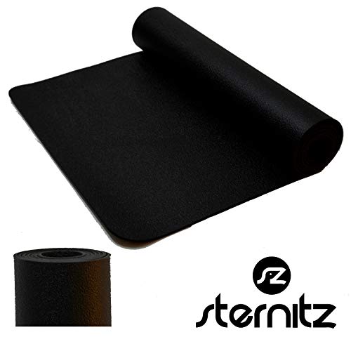 Sternitz Esterilla de Yoga o Pilates Acolchada - Ecológica - Antideslizante (Black)