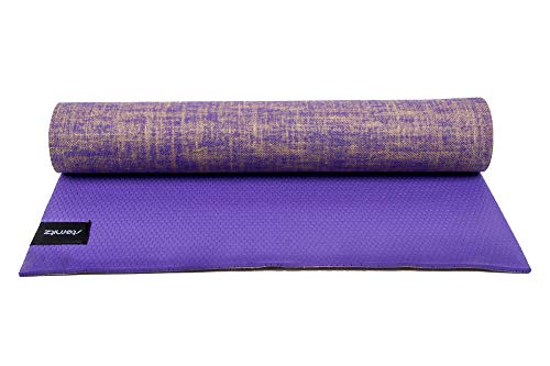 Sternitz Esterilla de Yoga ó Pilates Antiresbalante - Acolchada - Ecológica - Transportable. (Morado)