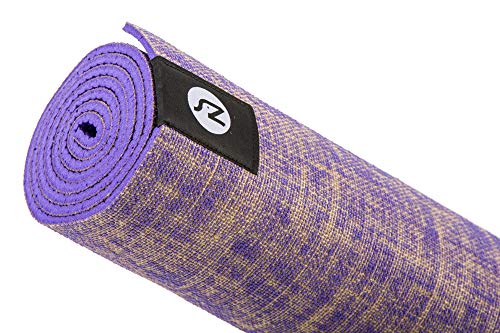 Sternitz Esterilla de Yoga ó Pilates Antiresbalante - Acolchada - Ecológica - Transportable. (Morado)