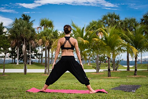 Sternitz Pantalon Fitness para Mujer, Rabi, Ideal para Hacer Pilates, Yoga y Cualquier Deporte, Tela de bambú, ecológica y Suave. Pantalón Tipo Pescador o Bombacho. Muy Cómodo (L, Negro)