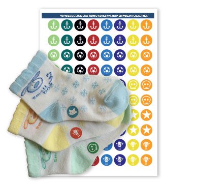 Stickers para emparejar calcetines - Modelo 1 Niño