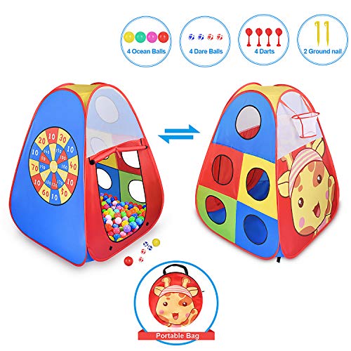 STLOVe Tienda de Juegos para niños, Tienda de Juegos para niños bebés y niños pequeños para Interiores y Exteriores Casa de Juegos para niños, Bolsa de Almacenamiento, no Incluye Pelotas