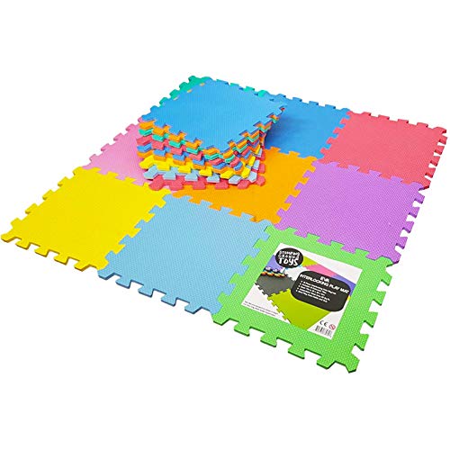 Stomping Ground Toys - 20 Alfombras Puzzle EVA Coloridas Alfombras de Foam Encajables para Actividades Infantiles en el Piso