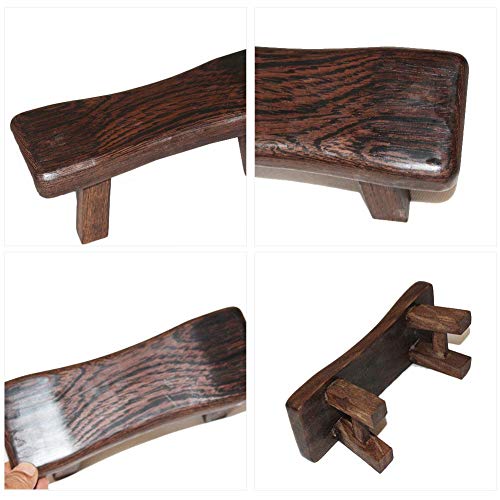 strety Banco de meditación de Madera elástica, Almohada de Apoyo Cervical de Madera Maciza, Almohada de Fitness, Almohada de Madera para Gimnasio, Entrenamiento en casa