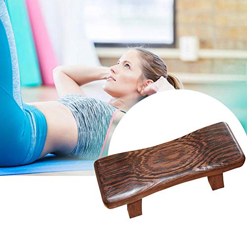 strety Banco de meditación de Madera elástica, Almohada de Apoyo Cervical de Madera Maciza, Almohada de Fitness, Almohada de Madera para Gimnasio, Entrenamiento en casa