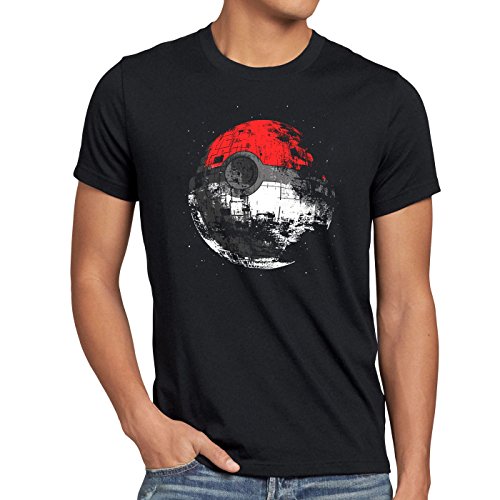 style3 Poke Death Camiseta para Hombre T-Shirt Estrella de la Muerte Ball Star, Talla:L