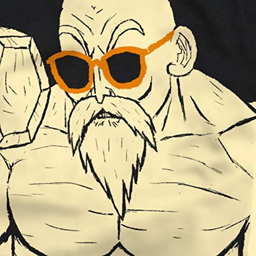 style3 Roshi Dragon Master Camiseta de Tirantes para Hombre Tank Top Turtle Ball, Talla:L