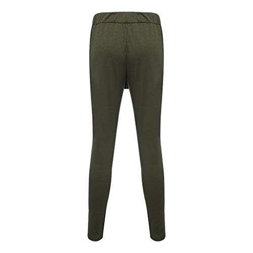 Subfamily Pantalón Deportivo para Hombre con Herramientas de Doble Costura En Color Liso Pantalones Cortos de Cremallera de Doble Capa Pantalones Deportivos de Bolsillo de Trabajo Ejercito Verde XXXL