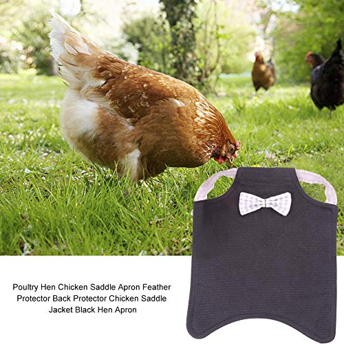 succeedw Arnés para Pollo Protector para La Espalda De Las Aves De Corral - Gallo Gallo Chaleco para Mascotas Noche Reflectante Ajustable para Pollo Y Pato - Chaqueta Negra