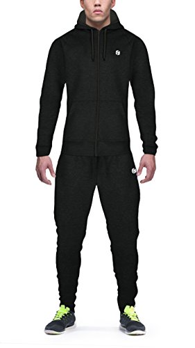 Sudadera Candish TR3NCH con capucha y forro polar para hombre, talla S, M, L, XL y XXL, para hacer deporte, salir a correr, ir al gimnasio, hombre, TR3NCH, negro, X-Large